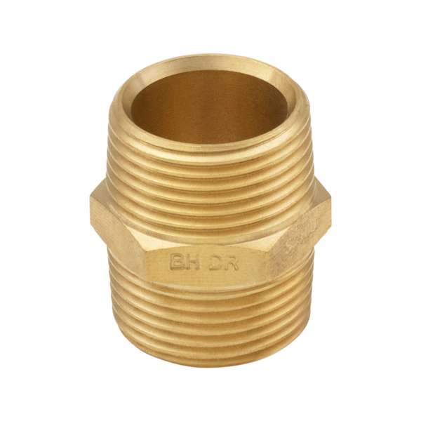 Brasshards Nipple Hex Brass 10mm