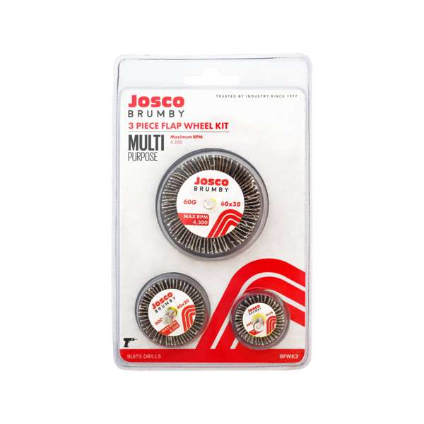 Josco Flap Wheel Sanding Kit - 3 Pack