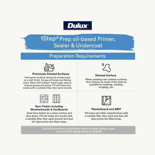 Dulux 1 Step Oilbased Primer Sealer Undercoat 10L