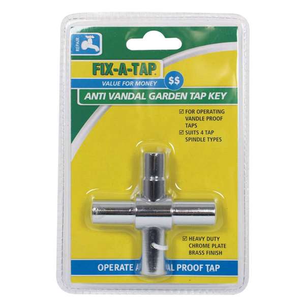 Fix-A-Tap Anti Vandal 4 Way Garden Tap Key