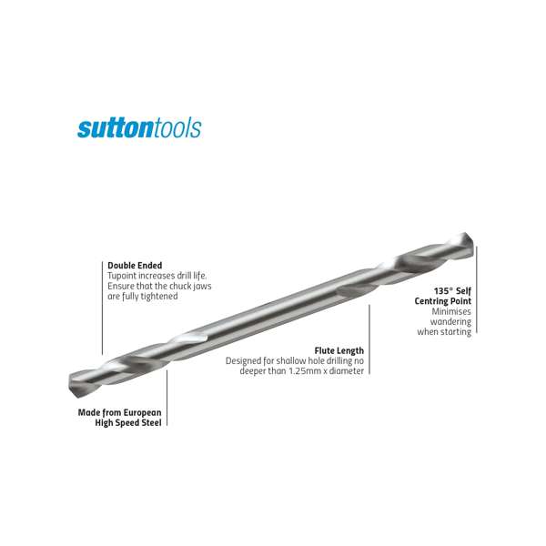 Sutton Tools No.11 Double Ended Panel Drill Bit - 2 Pack