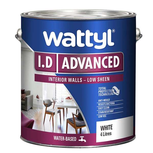 Wattyl I.D Advanced Low Sheen White 4L