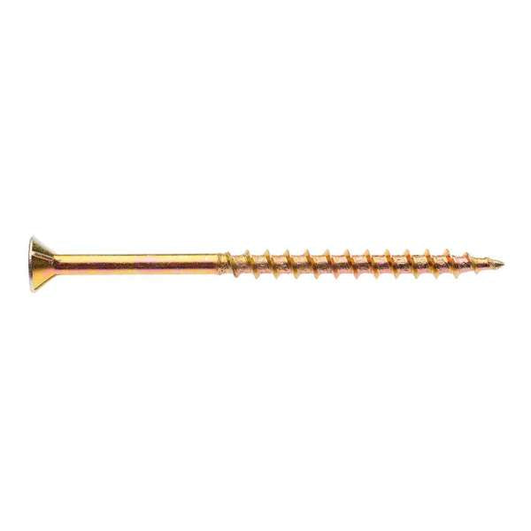 Zenith Chipboard Screw Philips Drive Gold Passivated 10G x 75mm - 500 Pack