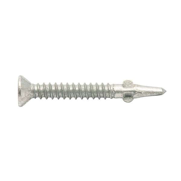 Zenith Metal Screws Countersunk Ribbed Head with Wings Galvanised 10G x 40mm - 250 Pack