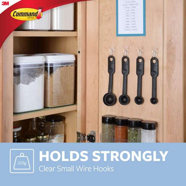 Command Utensil Hook Clear - 3 Pack