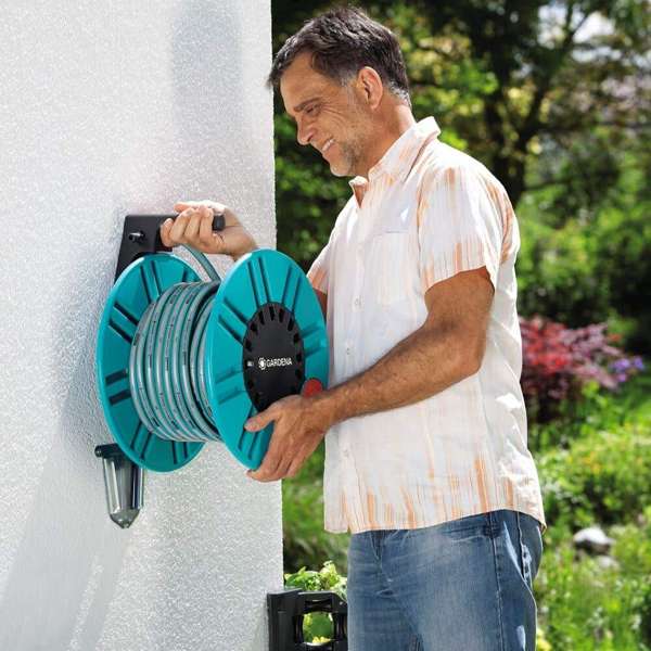 Gardena Wall Mounted Hose Reel with Hose Guide