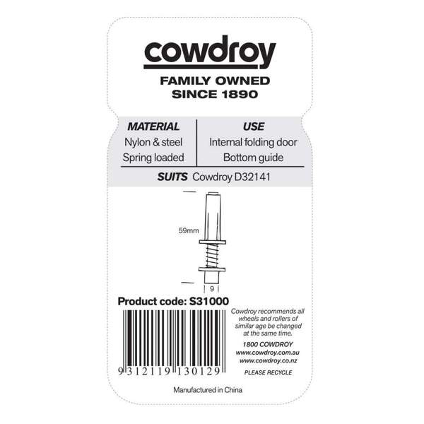 Cowdroy Spring Loaded Door Guide - 2 Pack