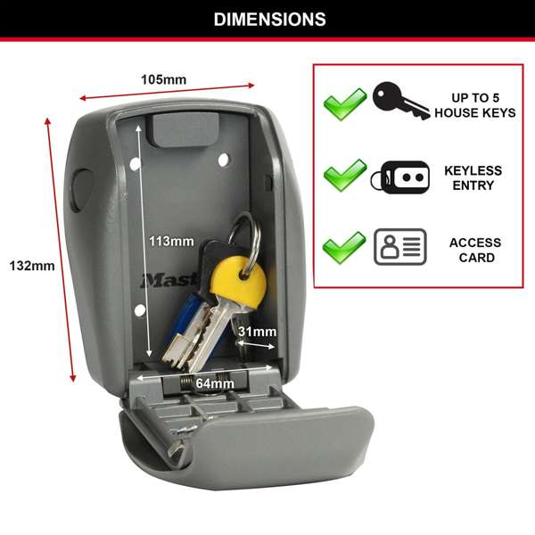 Master Lock Wall Mount Key Safe