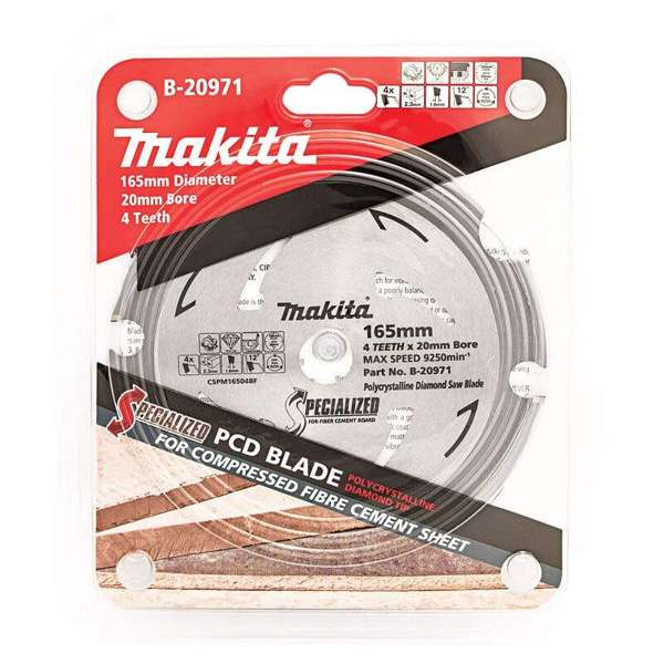 Makita Saw Blade Fibre Cement 165mm x 4T