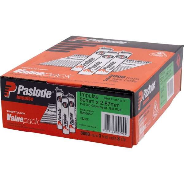 Paslode Impulse Nail 50 x 2.87mm Hot Dipped Galvanised D Head - 3000 Pack - 3000 pack