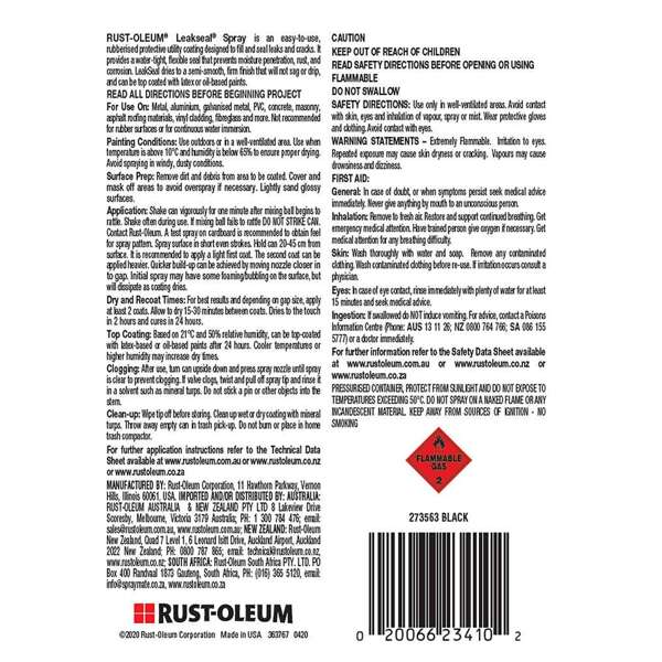 Rust-Oleum Leakseal Black 340g