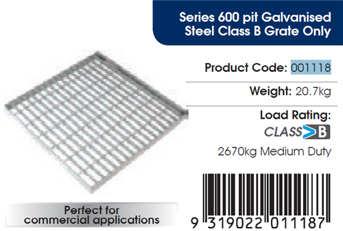 Everhard Industries Class A Galvanised Grate to Suit Series 600 Pit