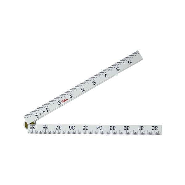 Crescent Lufkin 4 Fold Bevelled Edge Folding Ruler White 39" 1m