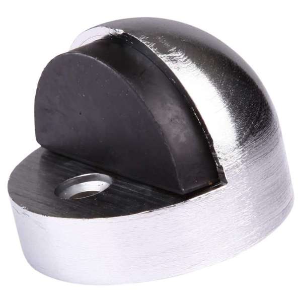 Trio Halfmoon Commercial Doorstop Satin Chrome 34mm