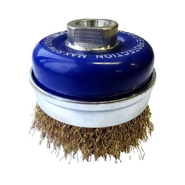 Tomcat Cup Brush Crimped with Tyre Cord & Skirt Multi-Thread 75mm