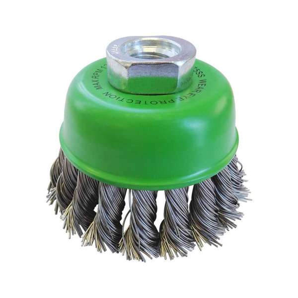 Tomcat Cup Brush Multi-Thread Twistknot Stainless Steel 75mm