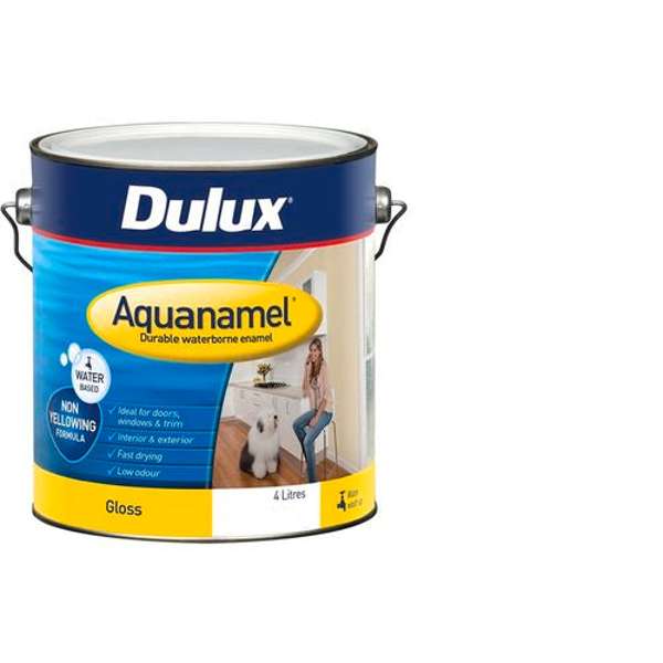 Dulux 4L Extra Bright Gloss Aquanamel Enamel Paint