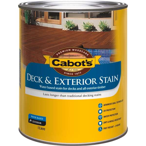 Cabot's 1L Merbau Water Based Deck And Exterior Timber Stain