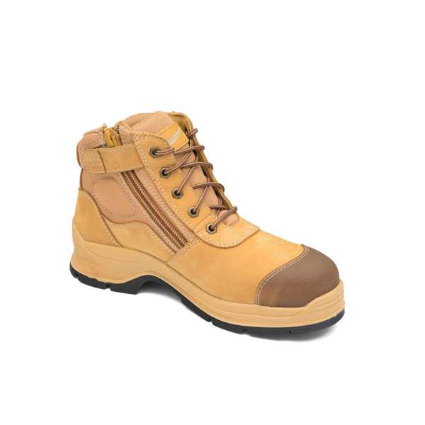 Blundstone 318 Nubuck Zip Side Safety Boot Wheat