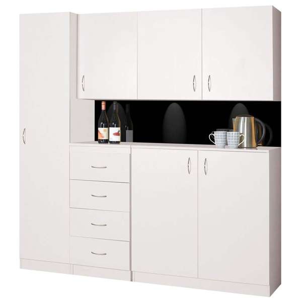 Faulkner 1 Door 2 Shelf Overhead Unit 450mm