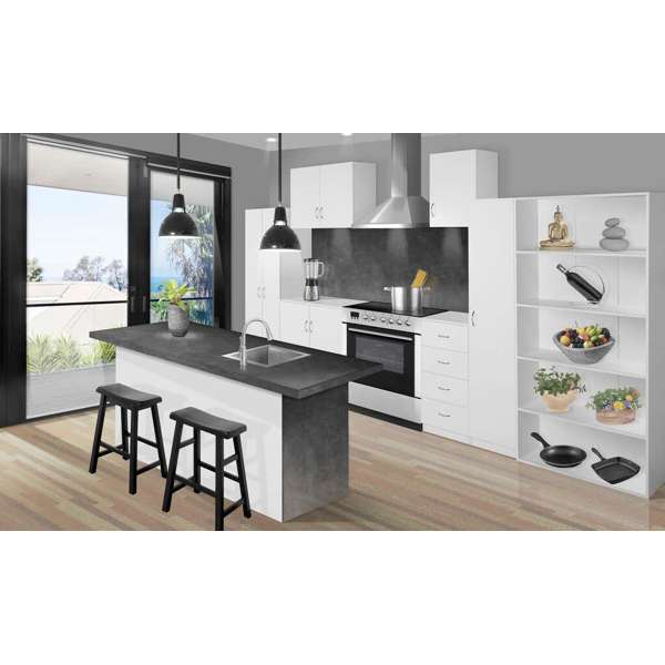 Faulkner 1 Door 2 Shelf Overhead Unit 450mm
