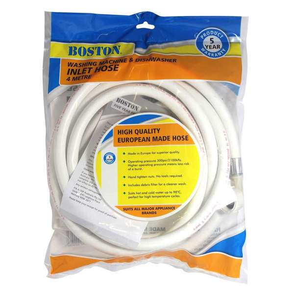 Boston Washing Machine & Dishwasher Inlet Hose 4m