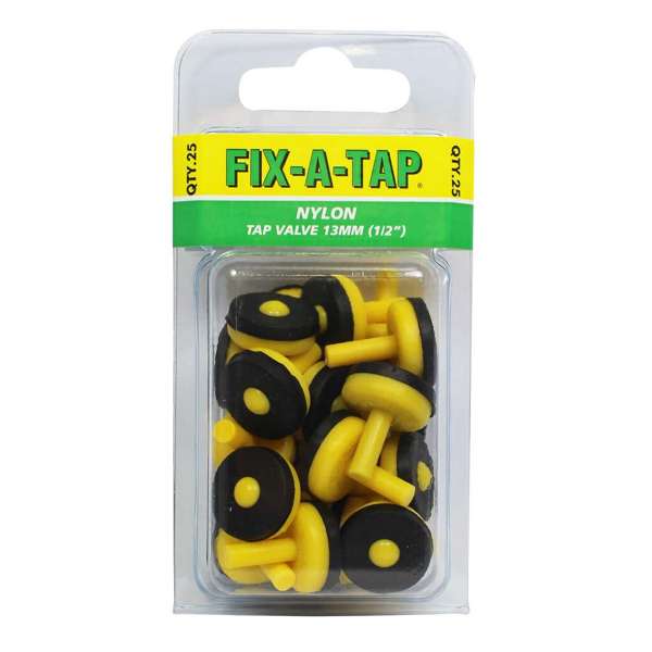 Fix-A-Tap Nylon Tap Valves 13mm - 25 Pack