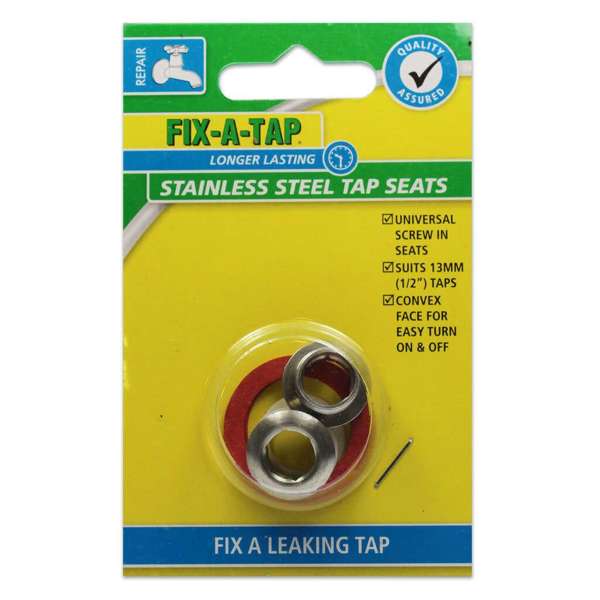 Fix-A-Tap Seats Stainless Steel 13mm - 2 Pack