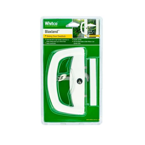 Whitco White Blaxland Patio Sliding Door Deadlock