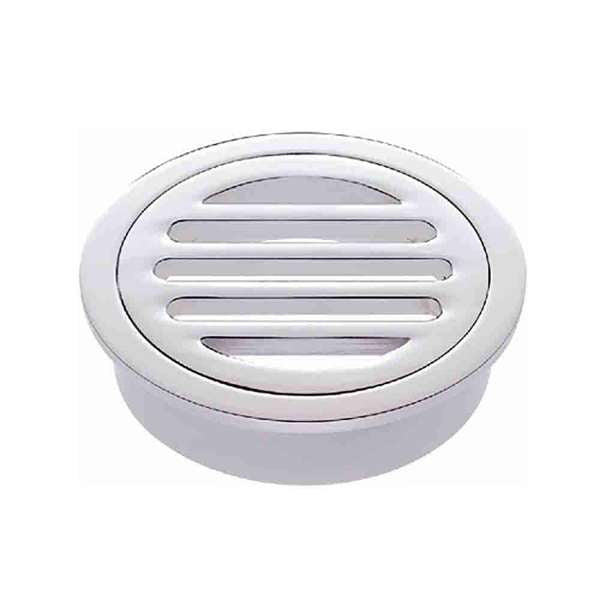 Mildon Grate Light Brass Round Chrome 80mm