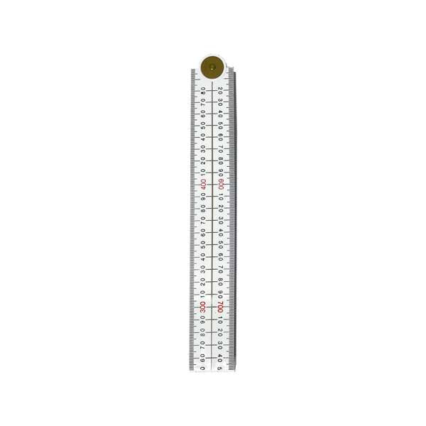 Crescent Lufkin 4 Fold Bevelled Edge Folding Ruler White 1m