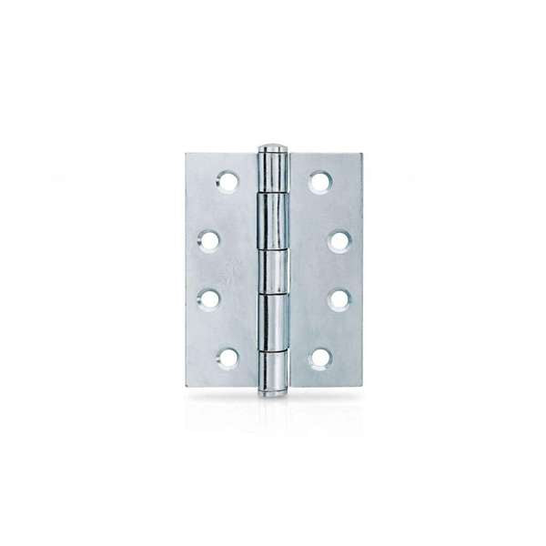 Trio Door Butt Hinge Fixed Pin Zinc Plated 100 x 75 x 2.5mm