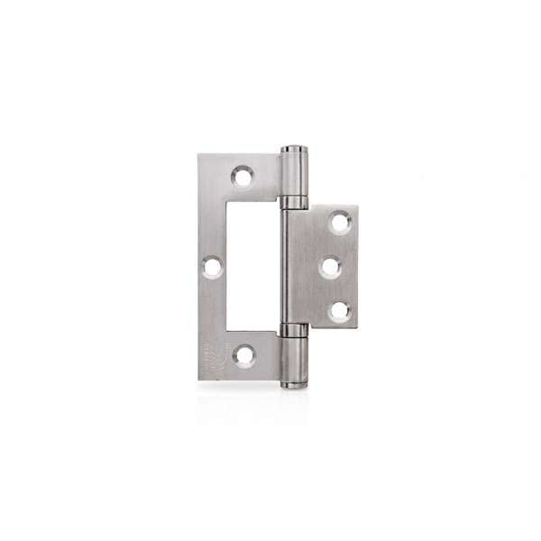 Trio Hirline Door Hinge Fixed Pin Satin Chrome 100 x 70 x 2.5mm