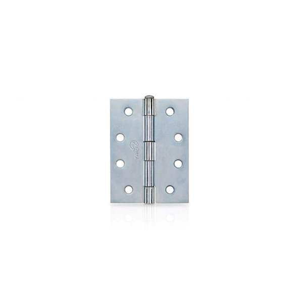 Trio Door Butt Hinge Fixed Pin Zinc Plated 100 x 75 x 1.6mm