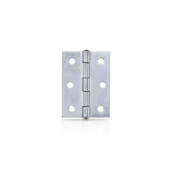 Trio Door Butt Hinge Fixed Pin Zinc Plated 70 x 50 x 1.6mm