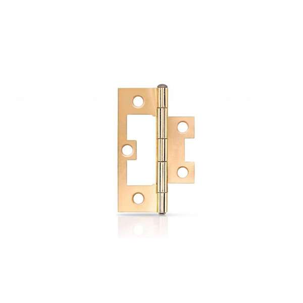 Trio Hirline Door Hinge Fixed Pin Brass Plated 75 x 44 x 1.6mm