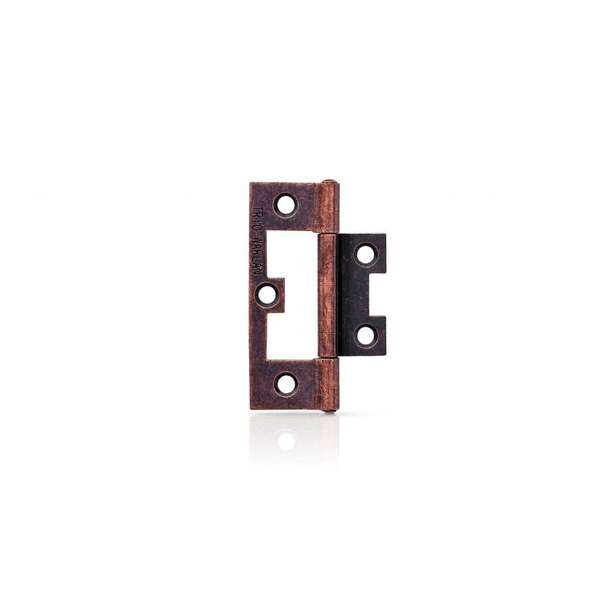 Trio Hirline Door Hinge Fixed Pin Florentine Bronze 75 x 44 x 1.6mm