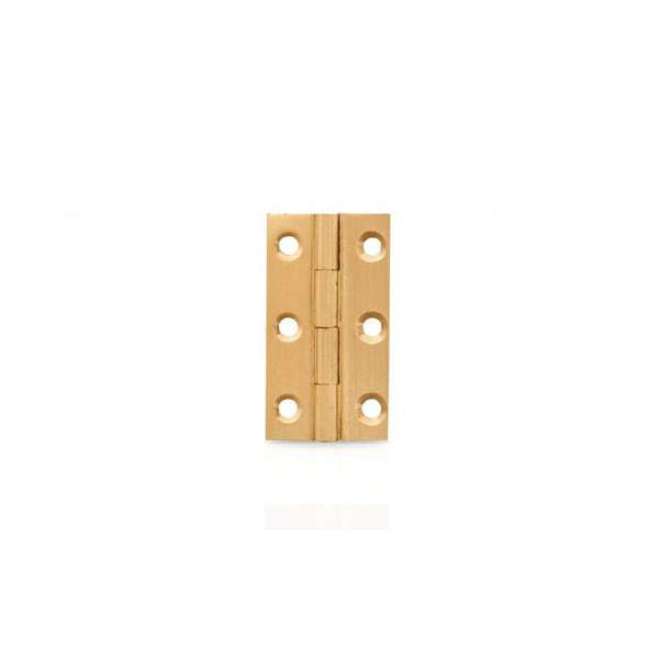 Trio Brass Door Hinge Fixed Pin Self Colour 38 x 22 x 1.25mm