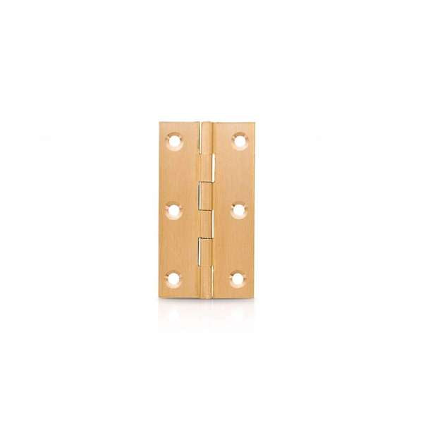 Trio Brass Door Hinge Fixed Pin Self Colour 63 x 35 x 1.50mm