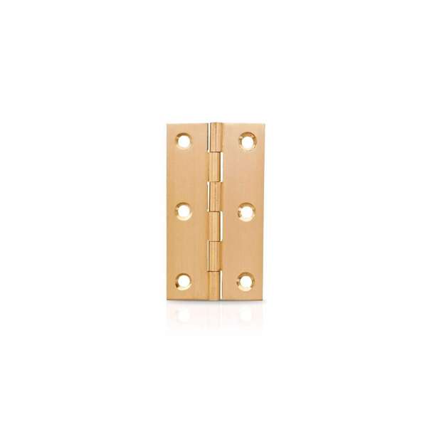 Trio Brass Door Hinge Fixed Pin Self Colour 70 x 40 x 1.70mm