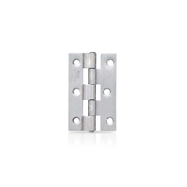 Trio Screen Door Hinge Fixed Pin Satin Stainless Steel 75 x 46 x 1.6mm