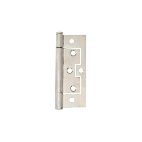 Trio Hirline Door Hinge Flat Fixed Pin Satin Stainless Steel 100 x 65 x 2.0mm