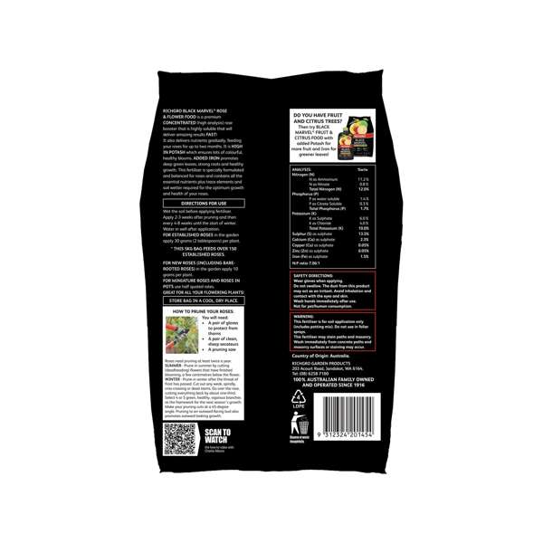 Richgro Black Marvel Rose & Flower Food 5Kg