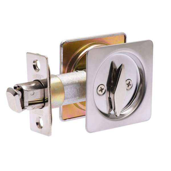 Lane Cavity Door Slider Privacy Square Polished Stainless Steel