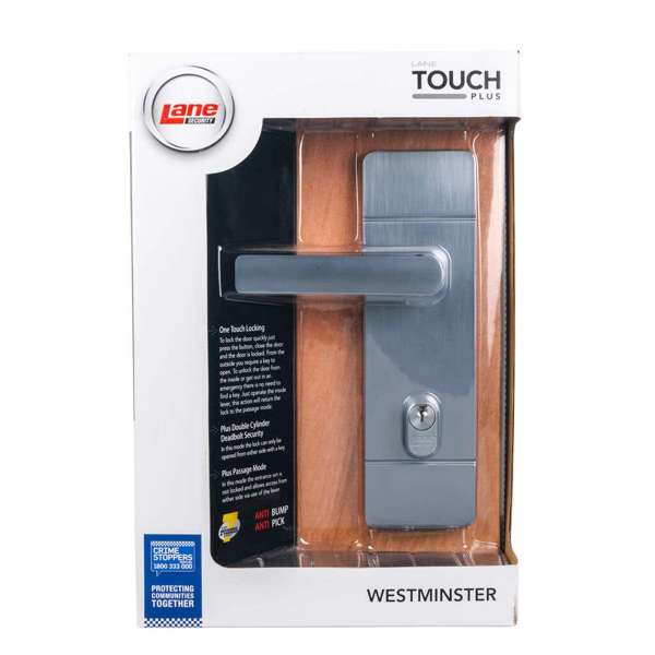 Lane Westminster Touch Plus Lockset Brushed Satin Chrome