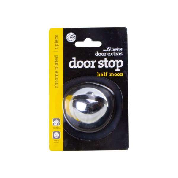 Trio Half Moon Doorstop Chrome Plated 25mm