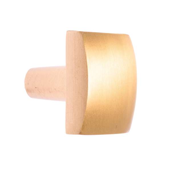 Lane Brass Curved Square Knob