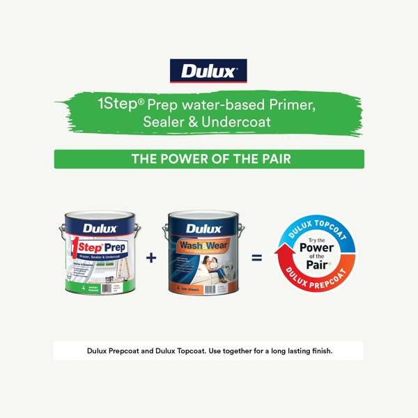 Dulux 1 Step Water Based Primer Sealer Undercoat 2L