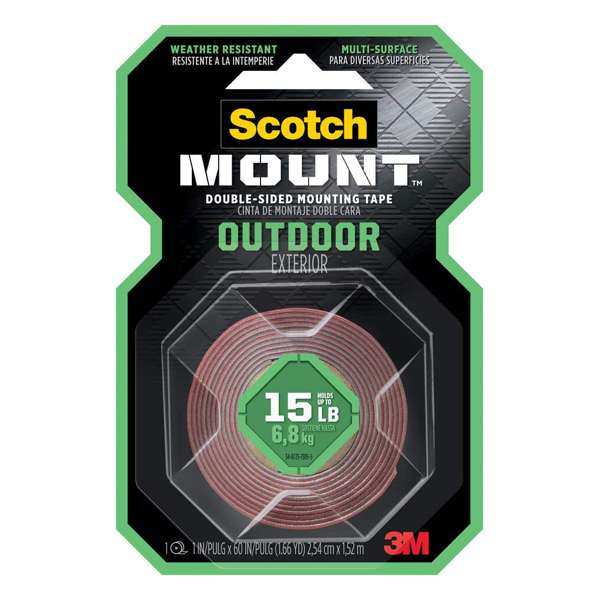 Scotch-Mount Outdoor Double-Sided Mounting Tape 254mm x 1.52m