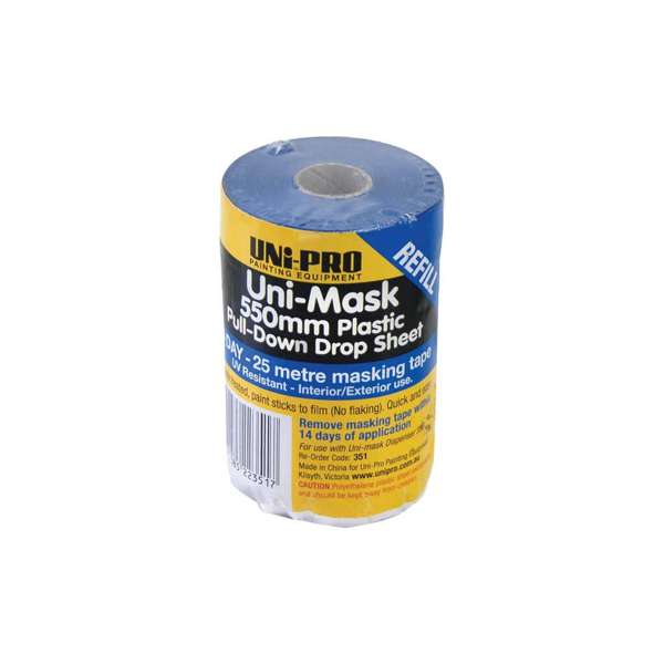 Uni-Pro Pull-Down Drop Sheet 14 Day Refill 550mm 25m